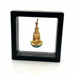 Pendentif Bouddha Or 18k & Amazonite