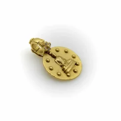 Pendentif Bouddha Orly Marcel en or jaune avec bélière en forme de fleur de diamant