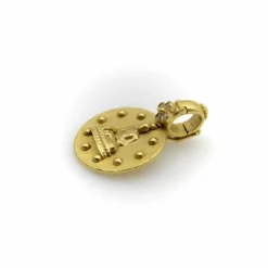 Pendentif Bouddha Orly Marcel en or jaune avec bélière en forme de fleur de diamant