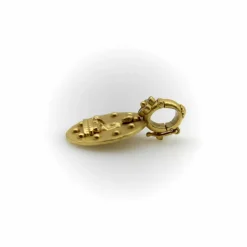 Pendentif Bouddha Orly Marcel en or jaune avec bélière en forme de fleur de diamant