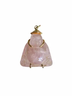 Pendentif Bouddha quartz rose