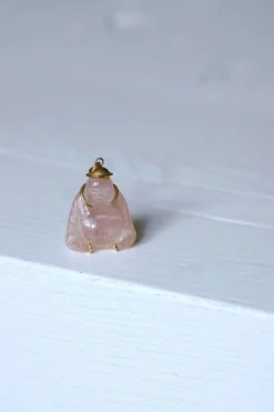 Pendentif Bouddha quartz rose