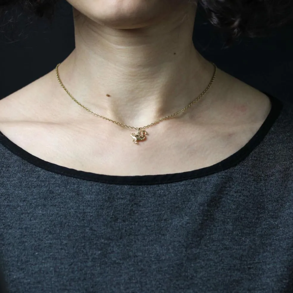 Pendentif breloque or jaune canard