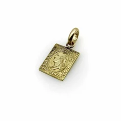 Pendentif breloque timbre de 2 cents de Washington or jaune