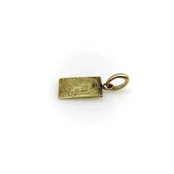 Pendentif breloque timbre de 2 cents de Washington or jaune