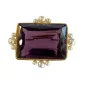 Pendentif Broche Améthyste et Perles