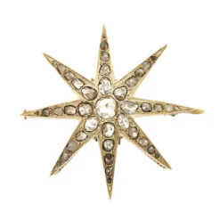 Pendentif broche Etoile diamants