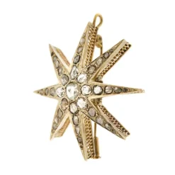 Pendentif broche Etoile diamants