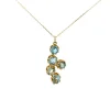 Pendentif Cascade en Or jaune, Aigue marine