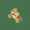 Pendentif charms carrosse vintage or jaune