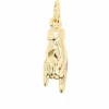 Pendentif Charms main signe des cornes or jaune