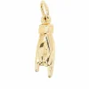 Pendentif Charms main signe des cornes or jaune