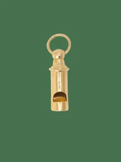 Pendentif charms sifflet vintage or jaune