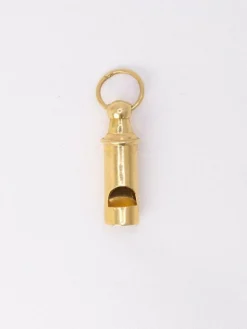Pendentif charms sifflet vintage or jaune