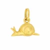 Pendentif charms vintage escargot or jaune