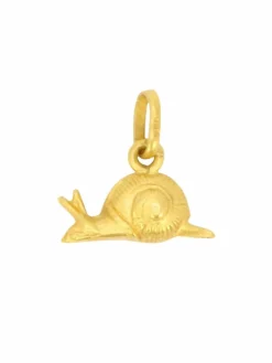 Pendentif charms vintage escargot or jaune