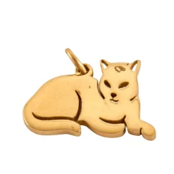 Pendentif Chat Or jaune