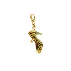 Pendentif chaussure à talon Or jaune Email