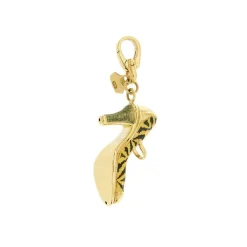 Pendentif chaussure à talon Or jaune Email
