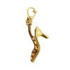 Pendentif "chaussure" Or jaune Email