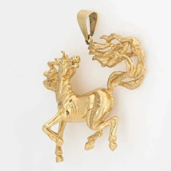 Pendentif Cheval Sauvage Vintage Or jaune