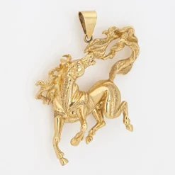 Pendentif Cheval Sauvage Vintage Or jaune