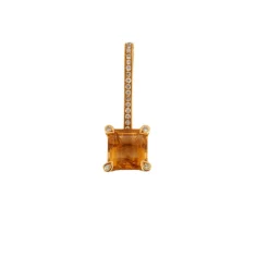 Pendentif Citrine Diamant