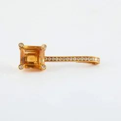 Pendentif Citrine Diamant