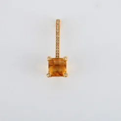 Pendentif Citrine Diamant