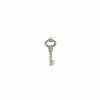 Pendentif clef or blanc 18 carats serti de diamants