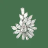 Pendentif Cocktail platine et diamants