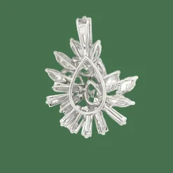 Pendentif Cocktail platine et diamants