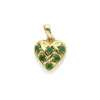 Pendentif Coeur - Or jaune et émeraudes