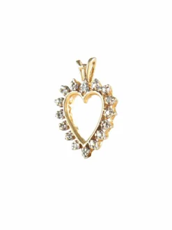 Pendentif Coeur Diamants