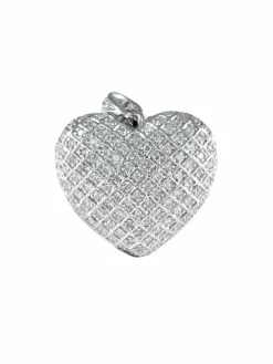 Pendentif Coeur Diamants
