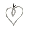 Pendentif coeur diamants