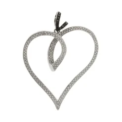Pendentif coeur diamants
