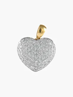 Pendentif Coeur Diamants