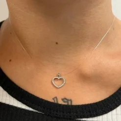Pendentif coeur en diamant
