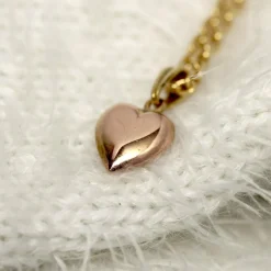 Pendentif coeur en or rose