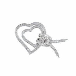 PENDENTIF "COEUR" OR & DIAMANTS