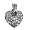 Pendentif coeur or blanc 29 diamants