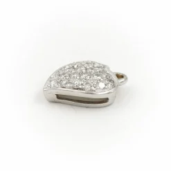 Pendentif Coeur Or blanc Diamant