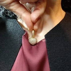 Pendentif Coeur or jaune Diamants
