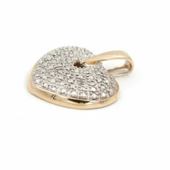 Pendentif Coeur Or jaune Diamant