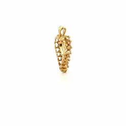 Pendentif Coeur Or Jaune & Quartz