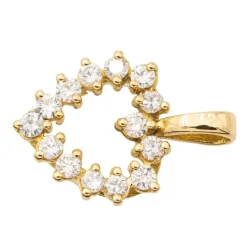 Pendentif Coeur Or jaune Diamant