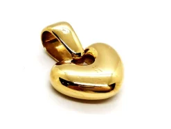 Pendentif Coeur Or jaune Diamant, Rubis, Saphir