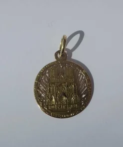 Pendentif commémoratif Cathédrale de Reims en or