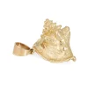 Pendentif coquillage vintage en or 14 carats, lourd, 17,7 grammes, coquillage, océan